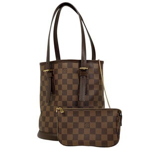 Louis Vuitton Mare Handbag Bucket Shoulder Bag Tote Damier Brown